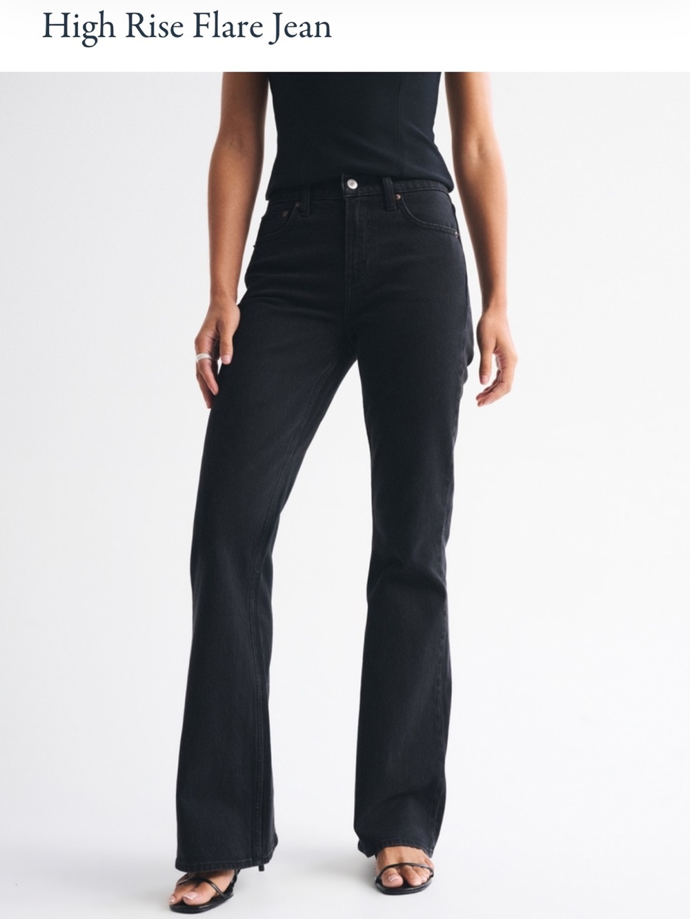 High rise flare jean
